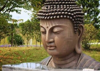 ബുദ്ധന്റെ തലയിൽ കാണുന്നത് മുടിയോ തലപ്പാവോ ?